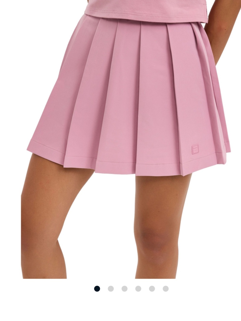 New With Tags FILA Mauve Pink Pleated Course Mini Skirt